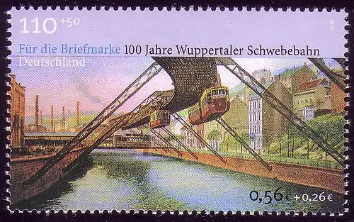2171 Jour du timbre Wuppertal Lwangbahn: set à 10 pièces, tous ** / MNH