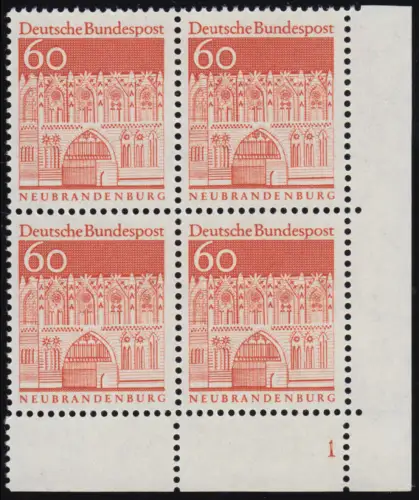 496 Bauwerke 60 Pf Treptower Tor ** Vbl FN1