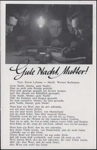 Ansichtskarte Gute Nacht, Mutter! Lehnow / Bochmann, EF 6 Pf. KASSEL 5.9.41