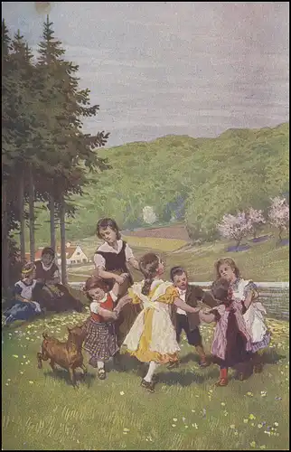 AK Carte des chansons populaires Tout refait le mai, FELDPOST 21.3.17 5.A.M.K. 16 A. K.