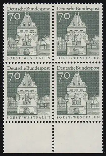 497 Bauwerke groß 70 Pf UR-Viererbl. ** postfrisch