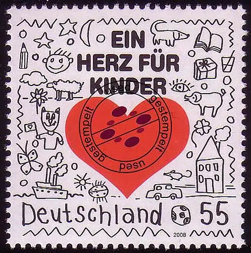 2706 Ein Herz für Kinder, gestempelt O