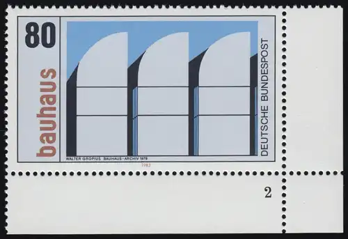 1166 Bauhaus Walter Gropius 80 Pf ** FN2