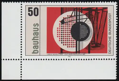 1164 Bauhaus Laszlo Moholy-Nagy 50 Pf ** Ecke u.l.