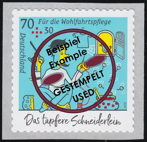 3444 Le fil de tailleur courageux 70 cents, autocollant en rouleau, O tamponné