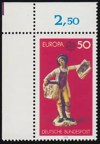 891 Europa 50 Pf Kunsthandwerk ** Ecke o.l.