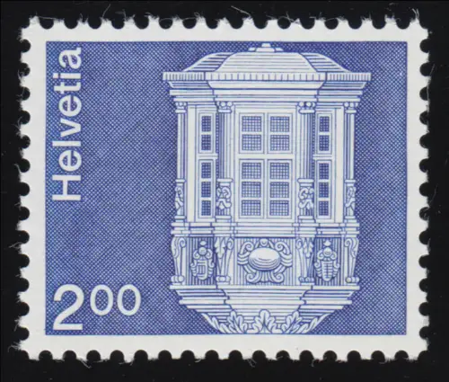 1038w Freimarke 2,00 Fr., w = gestr. Papier ph. ohne Fasern, Marke **/MNH