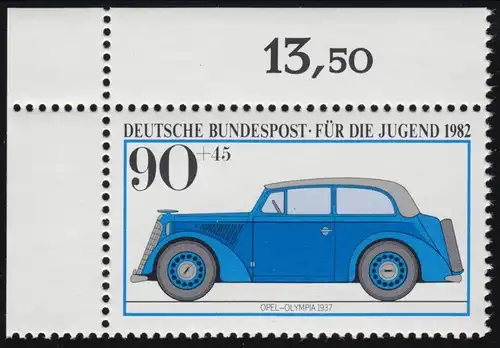 1126 jeunes véhicules à moteur 90+45 Pf ** coin o.l.