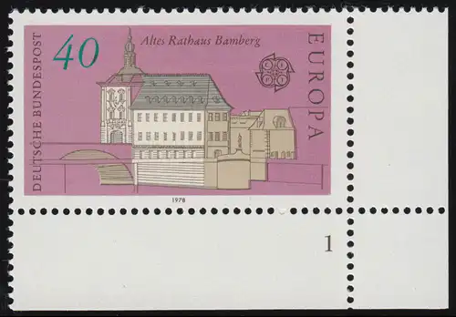 969 Europa Bamberg 40 Pf ** FN1