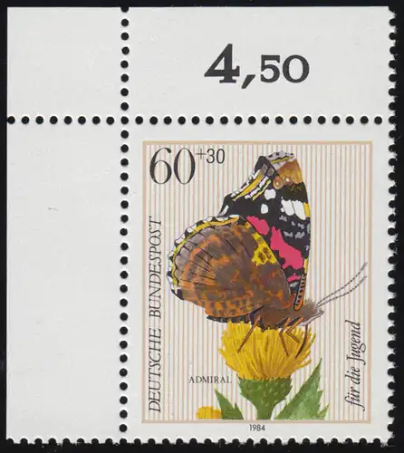 1203 Jugend Admiral 60+30 Pf ** Ecke o.l.