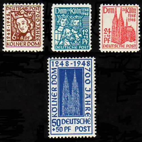 69-72 Dôme de Cologne, 700 ans de pose de la pierre 1948 - ensemble (4 valeurs) frais de port **