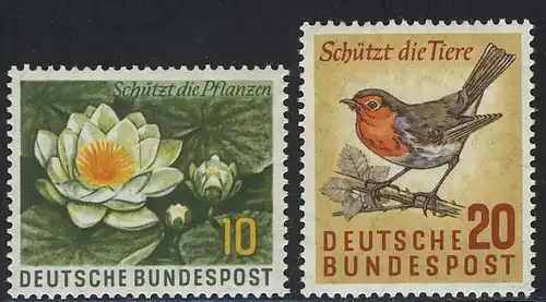 274-275 Naturschutz 1957, Satz ** postfrisch