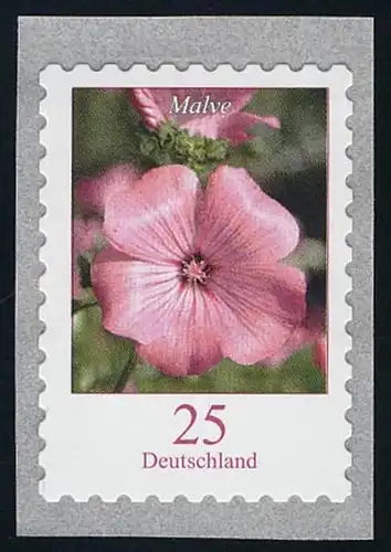 2513 Blumen Malve 25 Cent sk mit rückseitiger Nummer 5, ** postfrisch