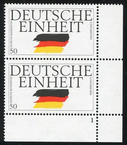 1477 Unité allemande 50 Pf avec PLF: cadre cassé au-dessus de E, champ 50 **