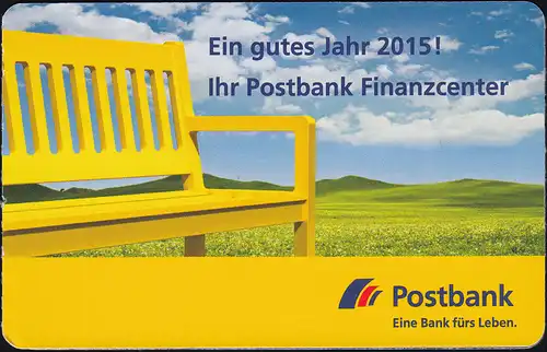 PortoCard Individuell Postbank 2015 mit 2 selbstklebenden Marken zu je 2 Cent **
