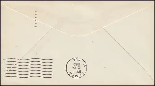 Erstflug FIRST FLIGHT AM 6 / AM 10 ab Gainesville Florida 1.5.50 nach Tampa 1.5.