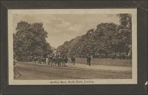 Großbritannien Ansichtskarte Rooton Row Hyde Park London, Wimbledon 5.8.1909
