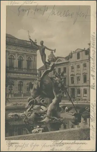 Carte de Bremen Teichmannsbrunnen, Brême 4.7.30