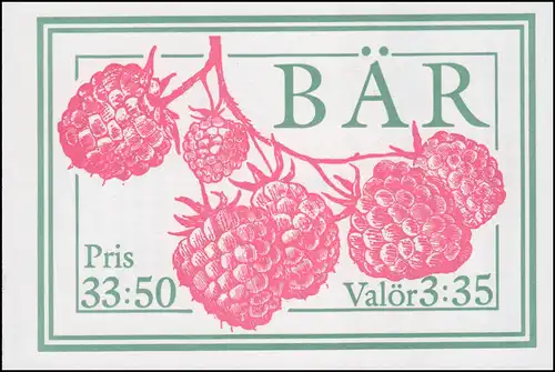 Carnets de marques 200 baies et fruits 1995 **/MNH