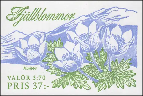 Carnet de marques 203 Fleurs de montagne / Fleurs montagneuses 1995 **/MNH
