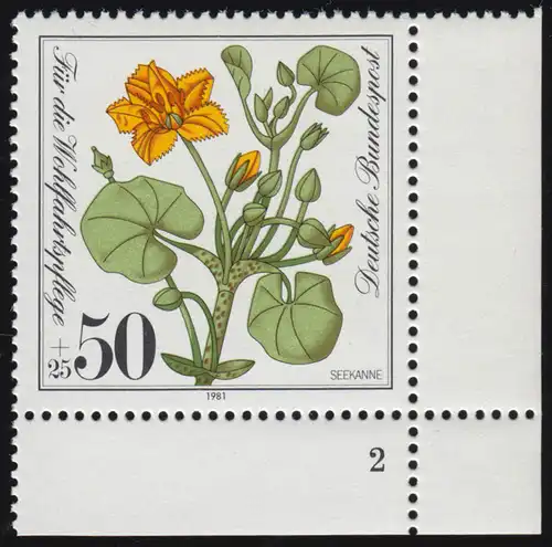 1109 Wohlfahrt Seekanne 50+25 Pf ** FN2