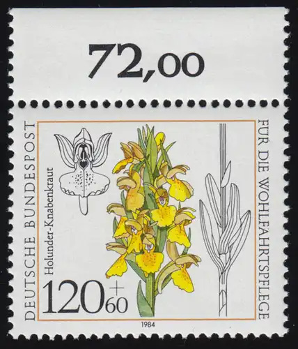 1228 Orchidées de bien-être 120+60 Pf ** Oberrand
