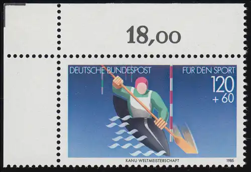 1239 Sporthilfe 120+60 Pf Kanuslalom ** Ecke o.l.