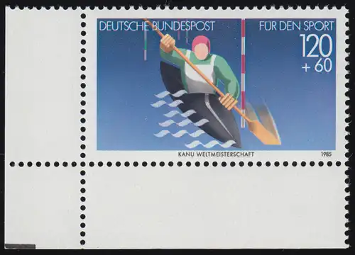 1239 Sporthilfe 120+60 Pf Kanuslalom ** Ecke u.l.