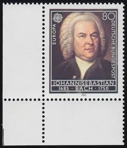 1249 Europe Musique Bach 80 Pf ** Coin et l.
