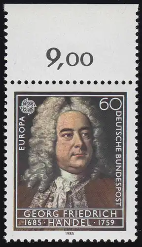 1248 Europa Musik Händel 60 Pf ** Oberrand