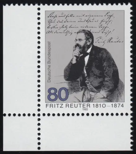 1263 Fritz Reuter ** postfrisch Ecke u.l.