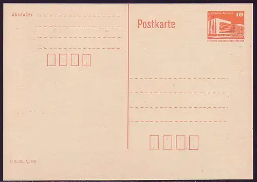 P 86II Bauwerke klein 10 Pf Palast der Republik, orange 1986, mit DV. postfrisch