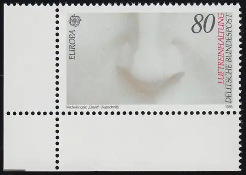 1279 Europe Protection de la nature Environnement Air 80 Pf ** Coin et l.