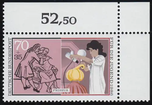 1276 Jugend Friseur 70+35 Pf ** Ecke o.r.