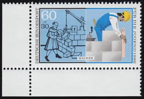 1275 Jeunesse Maçon 60+30 Pf ** Coin et l.