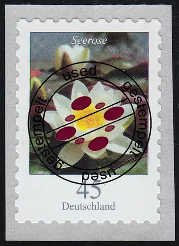 3376 Blume Seerose 45 Cent, selbstklebend, O