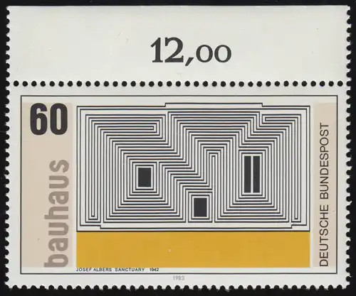 1165 Bauhaus Josef Albers 60 Pf ** Oberrand