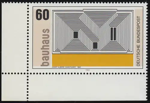 1165 Bauhaus Josef Albers 60 Pf ** Coin et l.