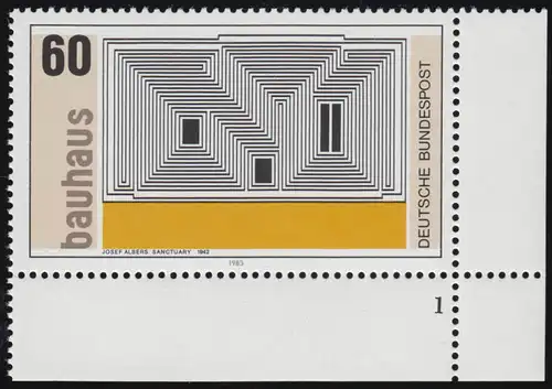 1165 Bauhaus Josef Albers 60 Pf ** FN1