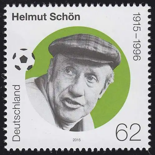 3174 Footballeur et entraîneur fédéral Helmut Schön: set à 10 pièces, tous **