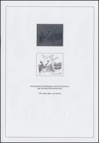 Impression noire de l'annuaire 2015 Max et Moritz avec hologramme SD 38