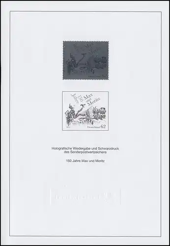 Schwarzdruck aus Jahrbuch 2015 Max und Moritz mit Hologramm SD 38