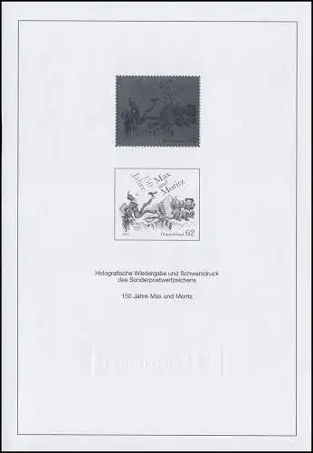 Schwarzdruck aus Jahrbuch 2015 Max und Moritz mit Hologramm SD 38