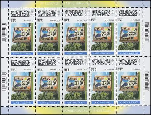 3630 Des tromperies optiques: papillons - Bogen 10 ** post-fraîchissement