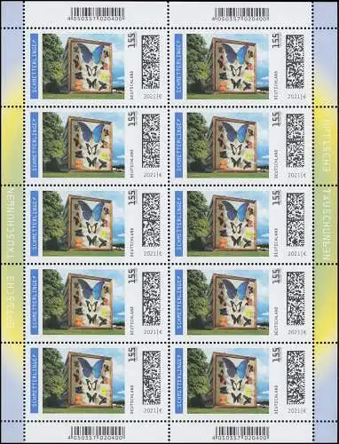 3630 Optische Täuschungen: Schmetterlinge - 10er-Bogen ** postfrisch