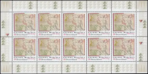 2938 anniversaire 200 ans de Grimm contes de fées - Bogen 10 ** post-fraîchissement