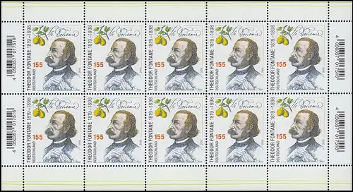 3508 écrivain Theodor Fontane - Bogen 10 ** post-fraîchissement