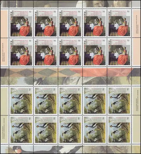 3274-3275 Trésors des musées allemands: peintures - ensemble de dix arcs **