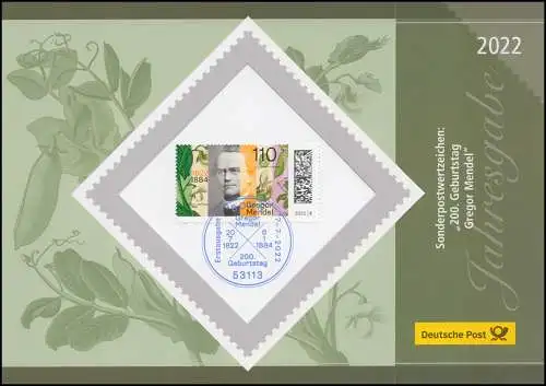 Jahresgabe der Post 2022 - Gregor Mendel