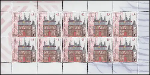 2713 Rathaus Frankenberg / Eder - 10er-Bogen ** postfrisch